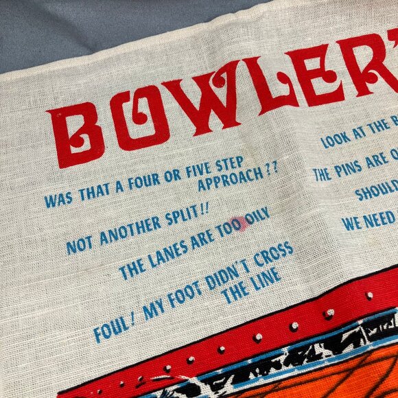 Bowler's Crying Towel Kitchen Tea Dish Cloth Vintage Gag Gift Man Cave 16x27" - Picture 2 of 6